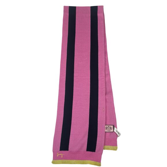 Vintage Y2K Juicy Couture Wool Scarf Pink Black Green - Picture 11 of 12